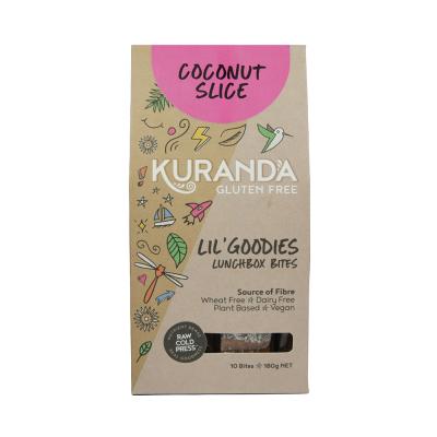 Kuranda Wholefoods Gluten Free Lil' Goodies Lunchbox Bites Coconut Slice 18g x 10 Pack